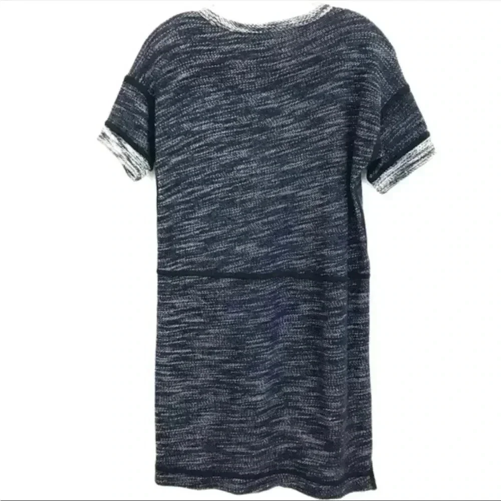 Madewell Blue Marled Thick Knit Tee Shirt Dress Sz M With Pockets​​